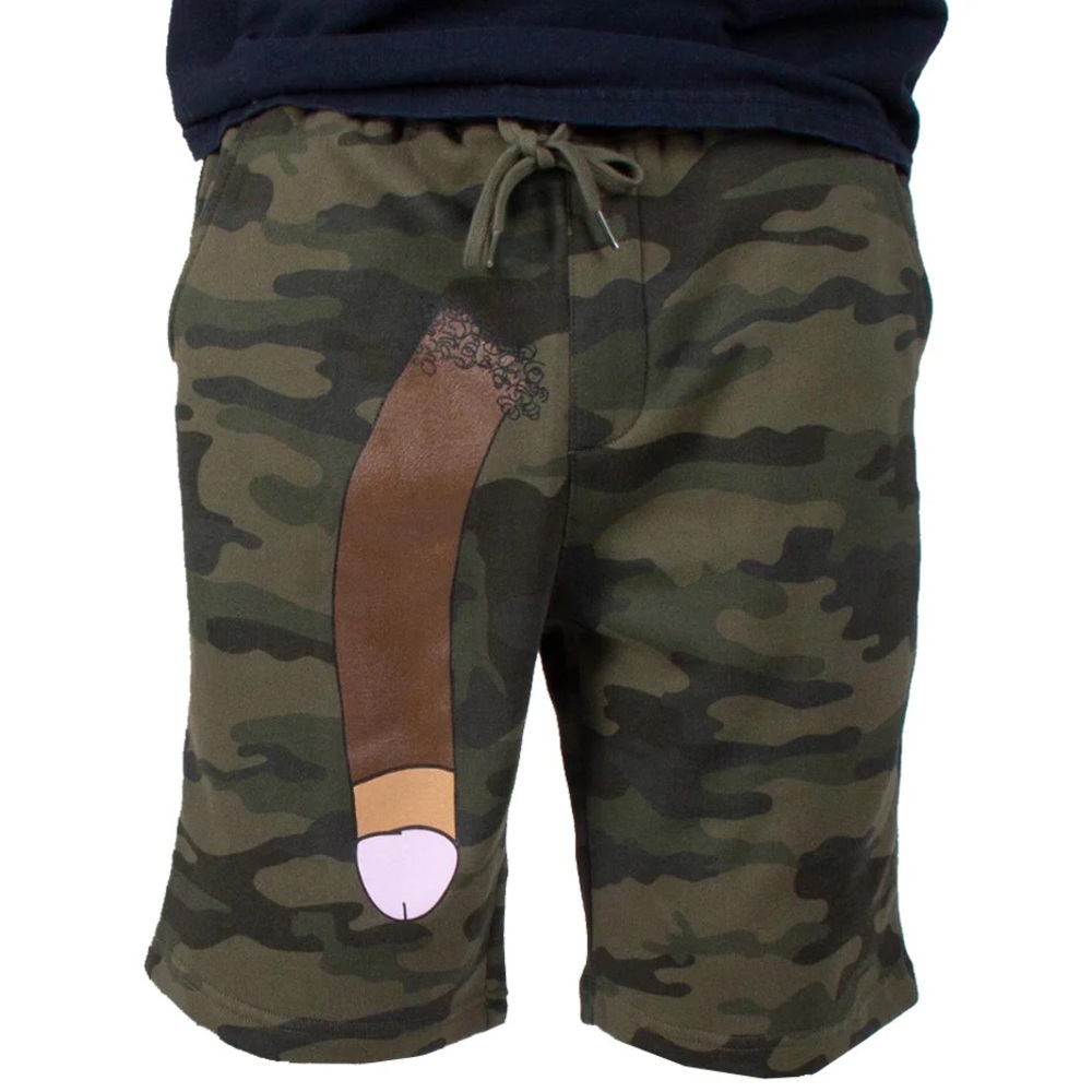 Porous Walker Camo Long Dong Sweatshorts (Chocolate) - Picture 3 of 6